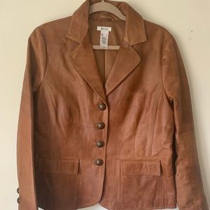 Liz brown leather jacket